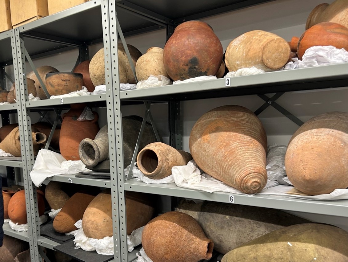 Stacks of old pots