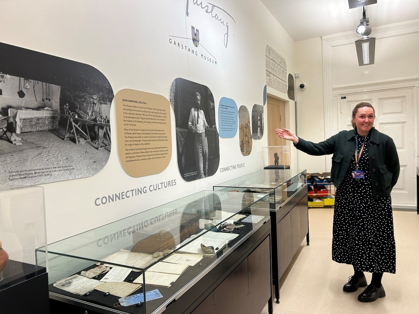 Joanne Fitton in the Garstang Museum at the University of Liverpool. 