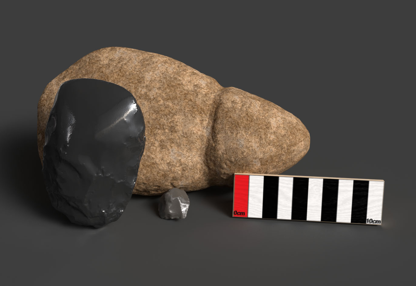3D Models of prehistoric stone artefacts.