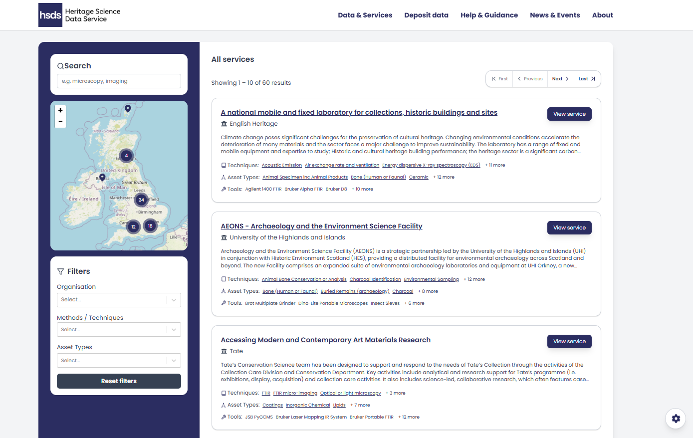 Catalogue of Services